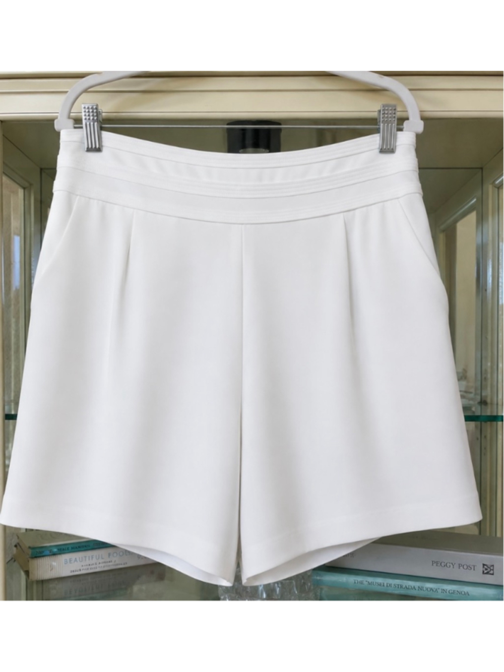 Ramy Brook High Waist Shorts, White, Size 12 NWT!